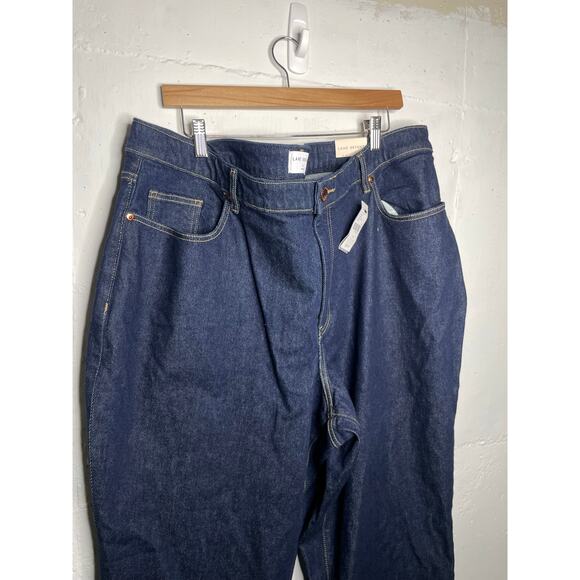 NEW Lane Bryant Boyfriend Mid-Rise Denim Jeans Plaid Red Cuffs Size 24 - Picture 2 of 8